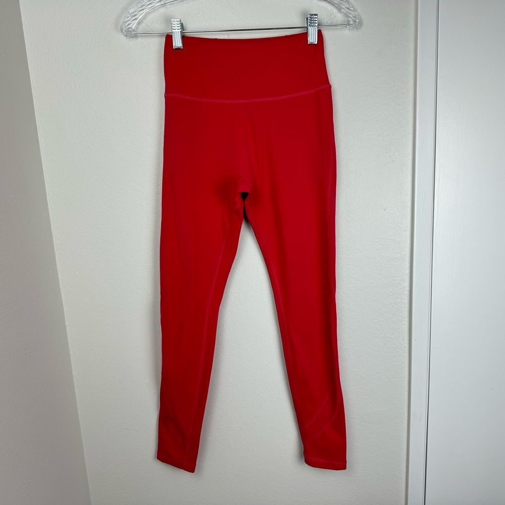 Alphalete Kinetic Pulse Deep Red Leggings Size XS